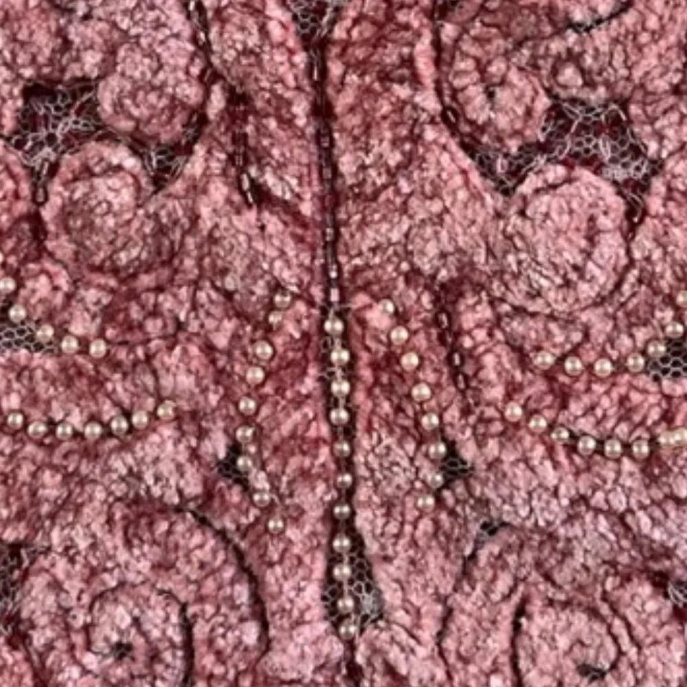SOLD Free People NWT Crush On You Embellished Mauve Corset Mesh Cami Tank Top Sm - Picture 7 of 13